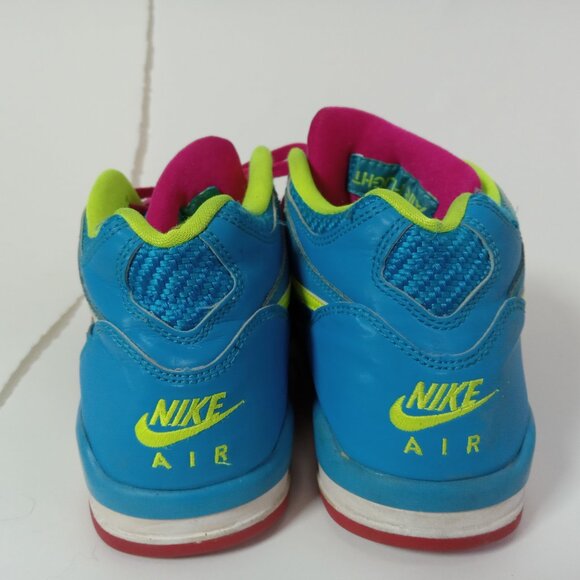Nike Air Flight 89 London 2012 Dynamic Blue VOLT FRBRRY Size 7.5 306252-400 - Picture 5 of 16